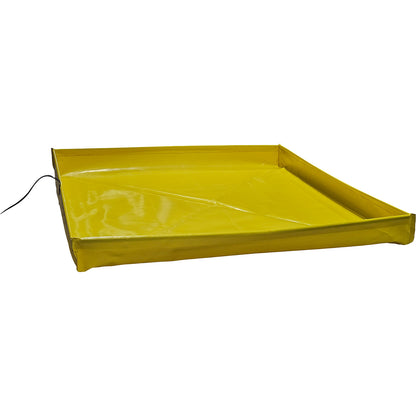 Folding tray small container, made of PVC, colour yellow, collection capacity 270 l.