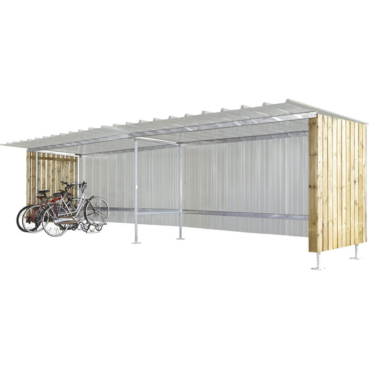 Shelter, HxW 2150 x 3990 mm, metal finish, extension unit for model B811C.