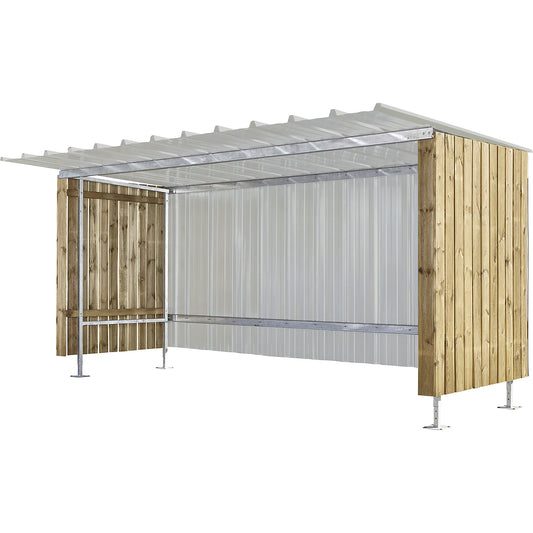 Shelter, HxW 2150 x 3990 mm, metal finish, standard unit for bicycles / motorbikes.