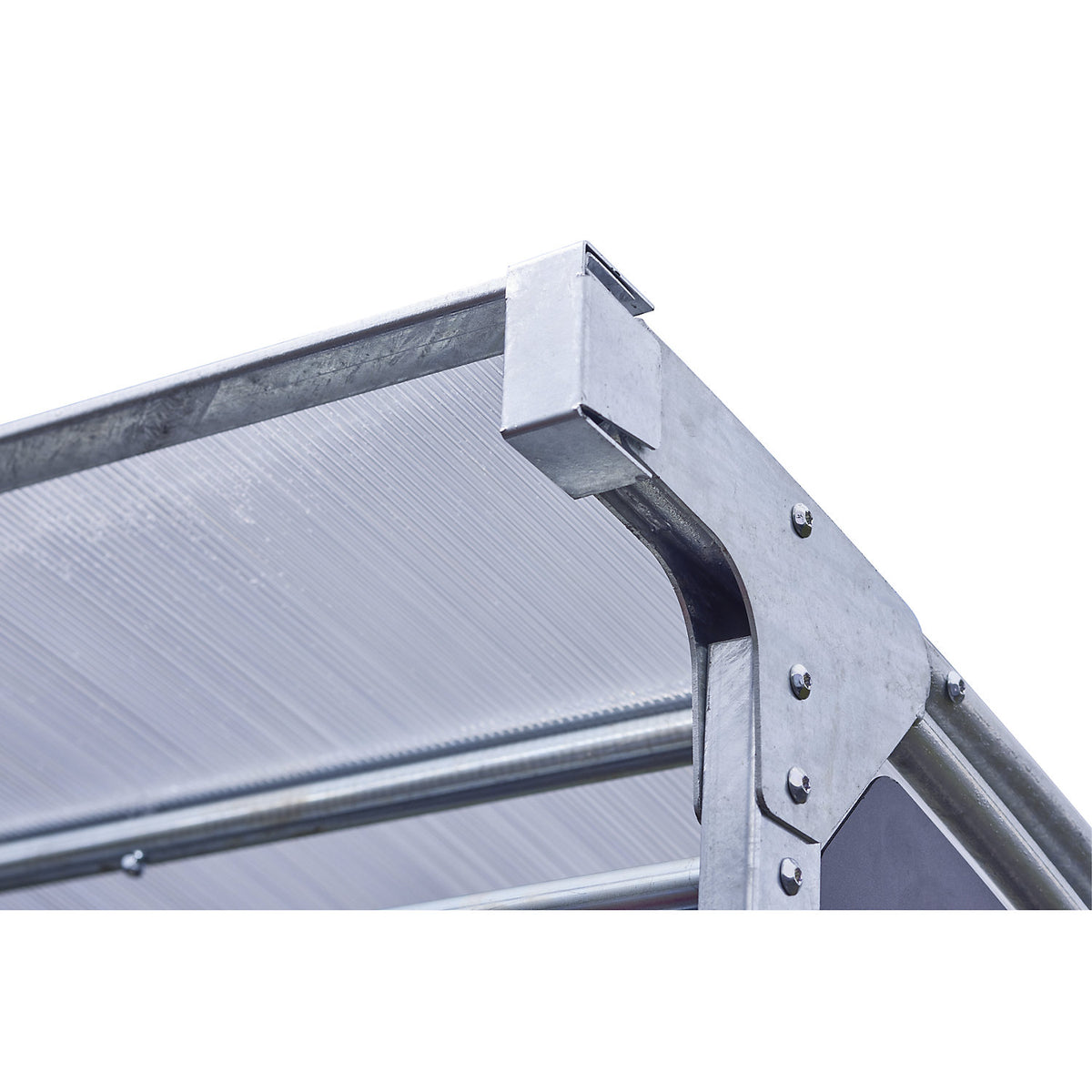Lockable bicycle shelter, for 6 bicycles, HxW 2360 x 2260 mm, metal finish.