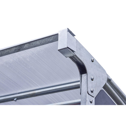 Lockable bicycle shelter, for 6 bicycles, HxW 2360 x 2260 mm, metal finish.