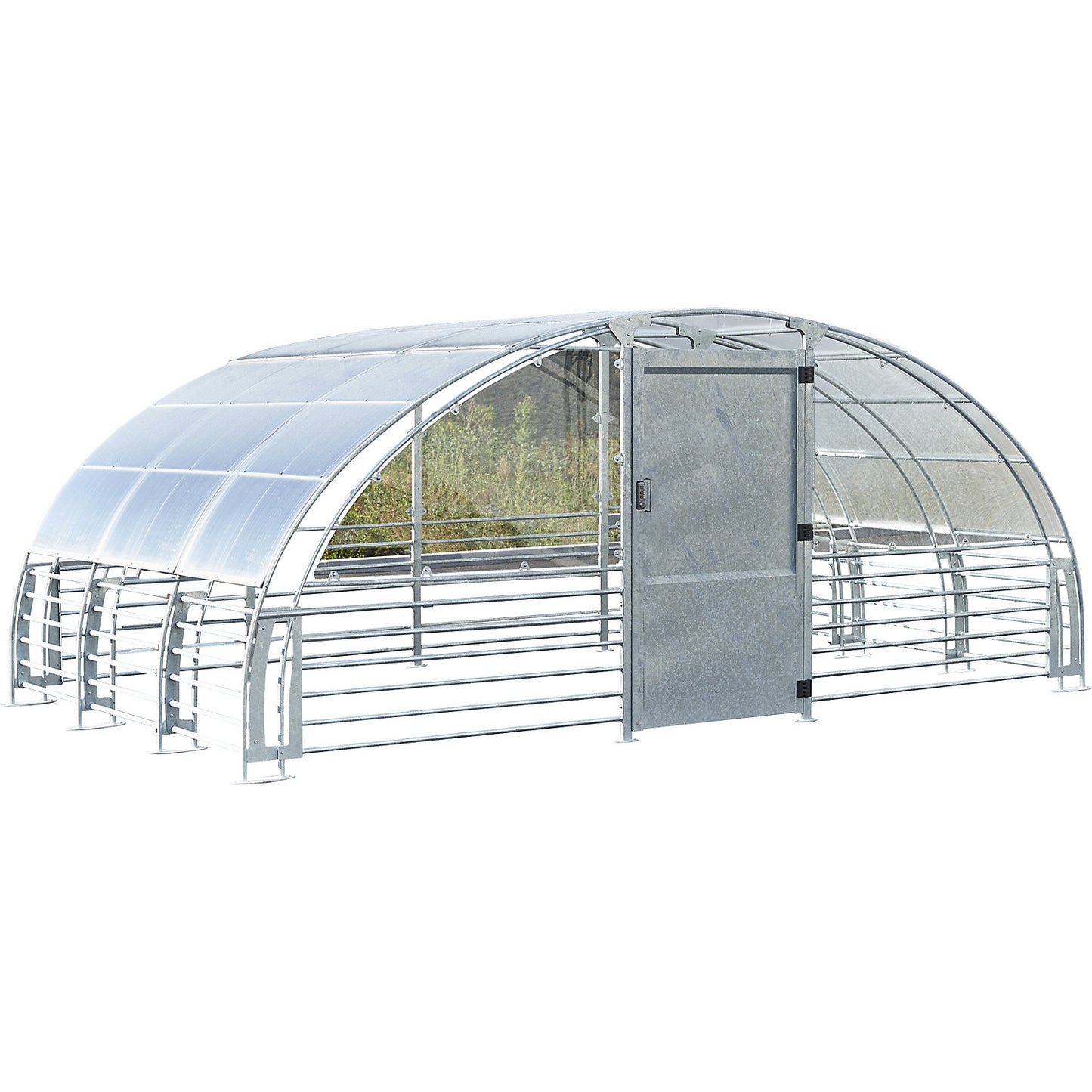 Enclosed shelter, HxW 2370 x 5840 mm, metal finish, extension unit, for 6 bicycles.