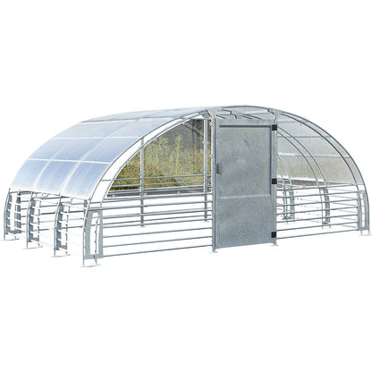 Enclosed shelter, HxW 2370 x 5840 mm, metal finish, extension unit, for 6 bicycles.