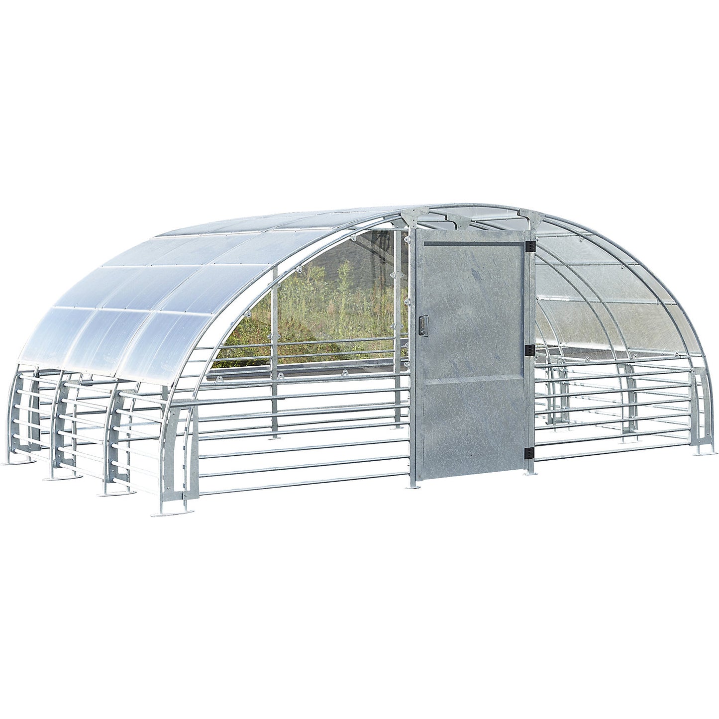Enclosed shelter, HxW 2370 x 5840 mm, metal finish, extension unit, for 6 bicycles.