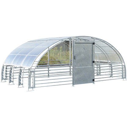 Enclosed shelter, HxW 2370 x 5840 mm, metal finish, extension unit, for 6 bicycles.