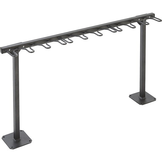 Pedal scooter stand, 9 parking spots, charcoal.