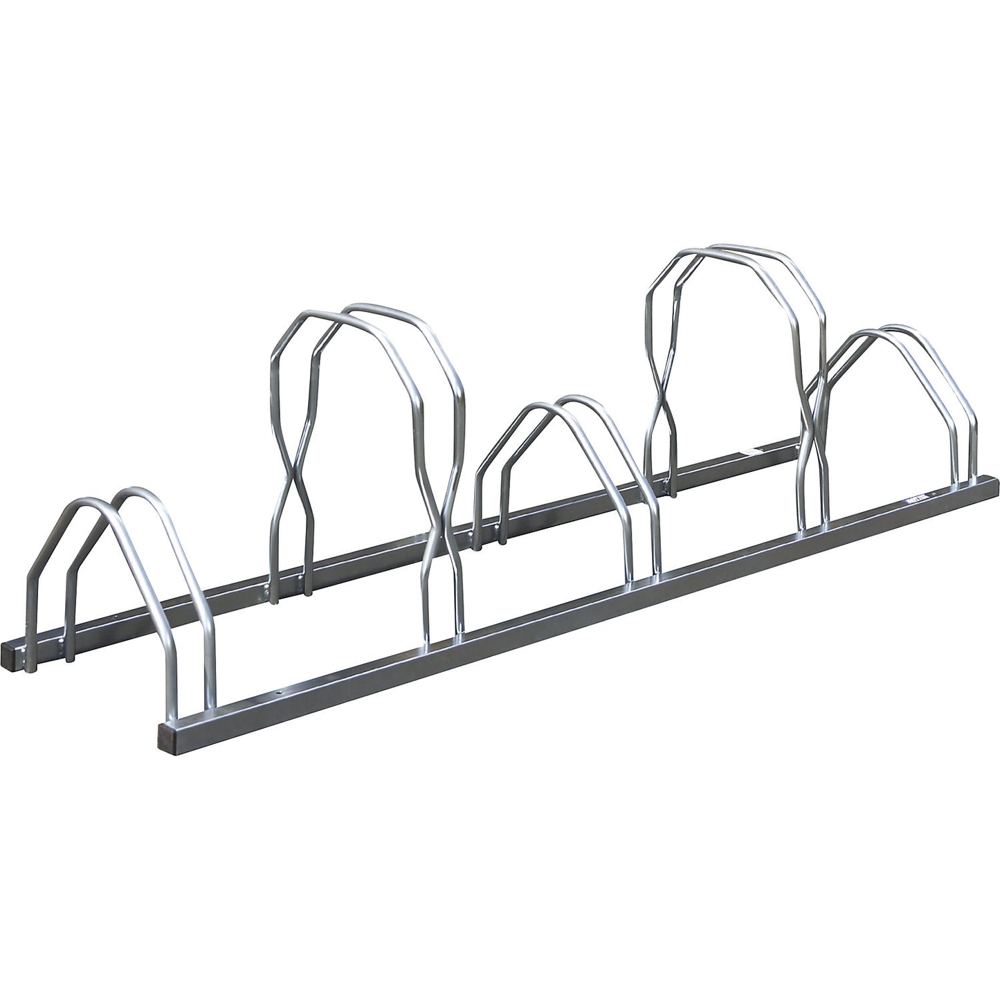 Bicycle rack, 2 levels, 5 parking spots, metal.