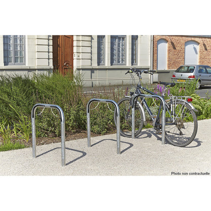 Bicycle rack, single bracket for concreting in, metal.