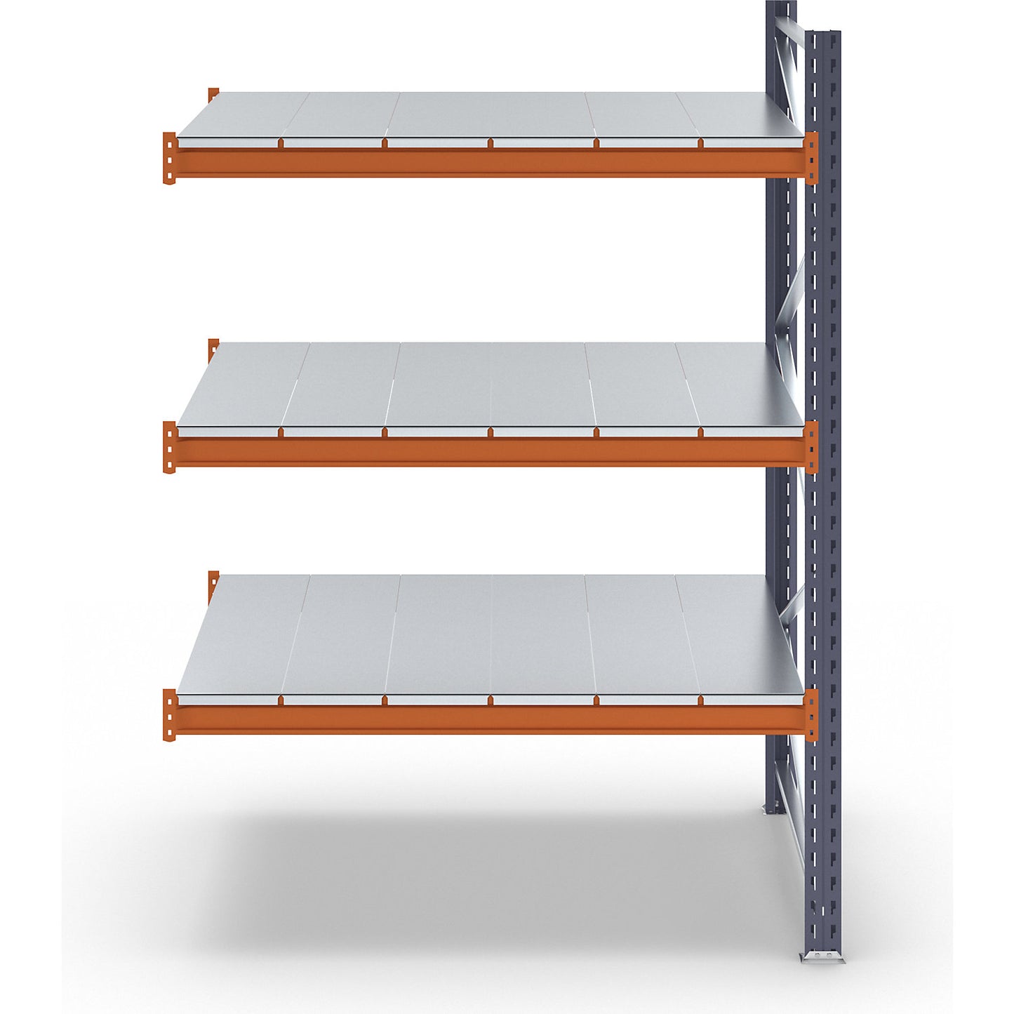 Wide span shelving unit, max. bay load 8000 kg, HxWxD 2000 x 1430.6 x 1100 mm, extension shelf unit.