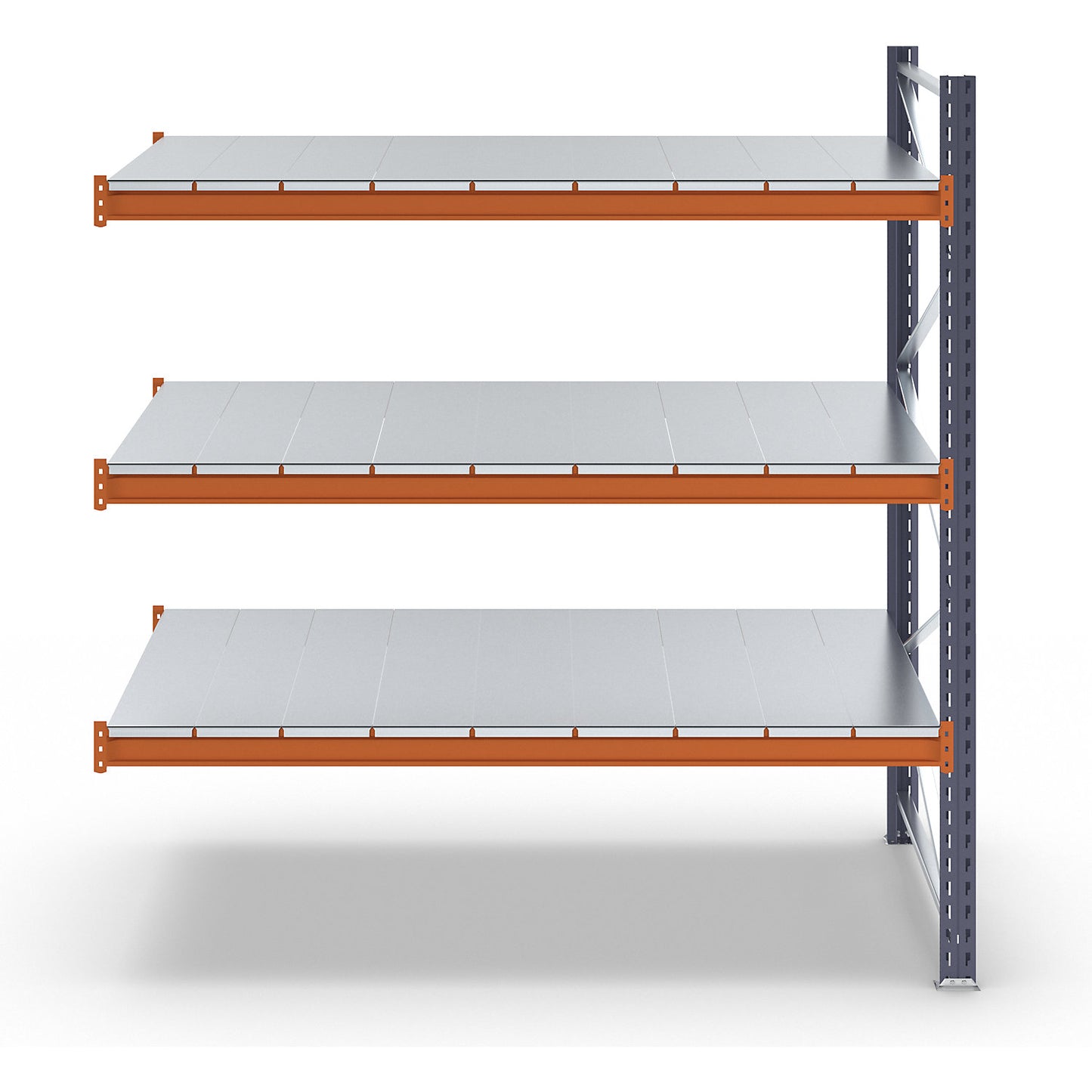 Wide span shelving unit, max. bay load 8000 kg, HxWxD 2000 x 1905.6 x 1100 mm, extension shelf unit.