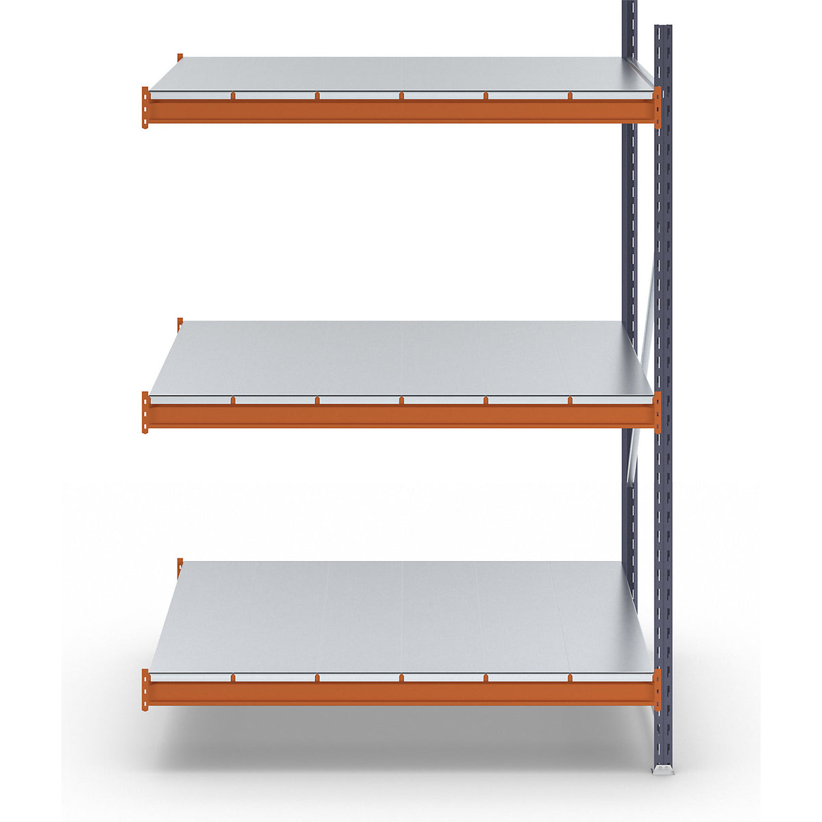 Wide span shelving unit, max. bay load 6000 kg, HxWxD 2000 x 1399 x 1100 mm, extension shelf unit.