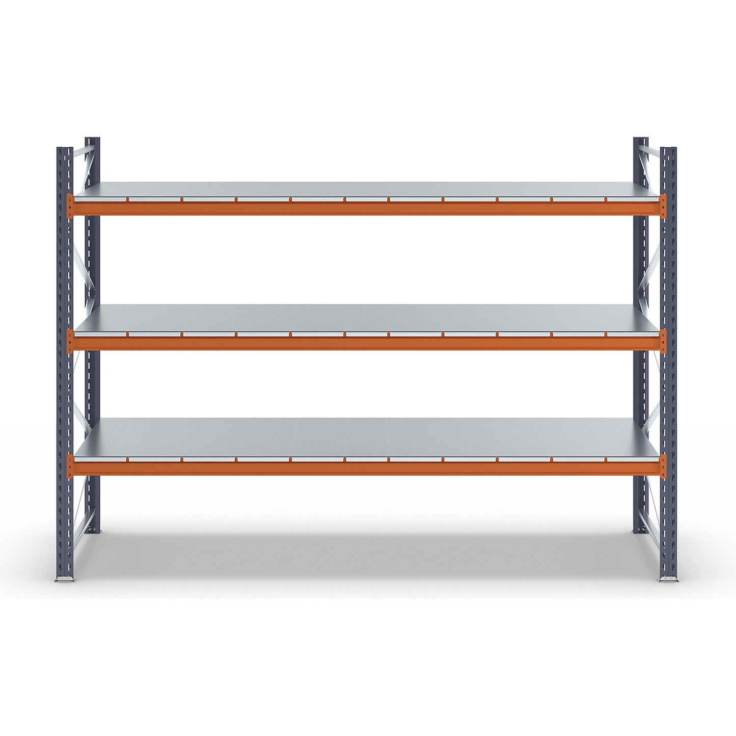 Wide span shelving unit, max. bay load 8000 kg, HxWxD 2000 x 2861.2 x 1100 mm, standard shelf unit.
