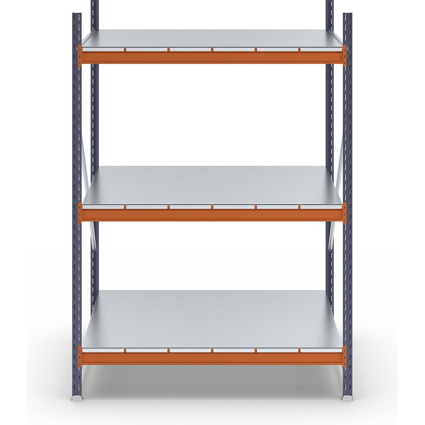 Wide span shelving unit, max. bay load 6000 kg, HxWxD 2000 x 1448 x 1100 mm, standard shelf unit.