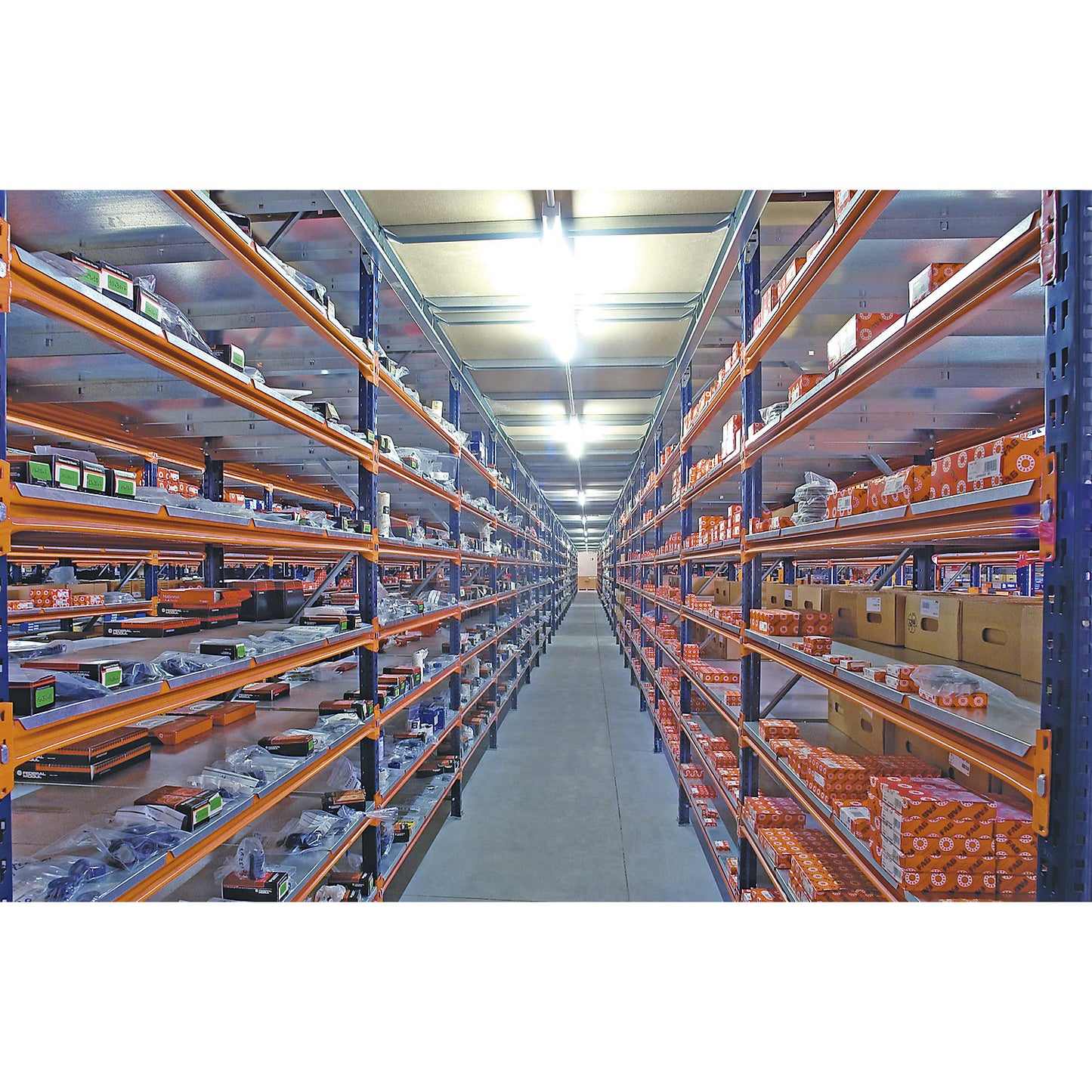 Wide span shelving unit, max. bay load 6000 kg, HxWxD 2500 x 1399 x 1100 mm, extension shelf unit.