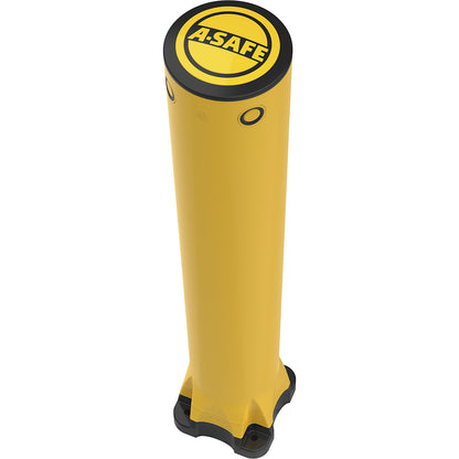 Monoplex crash protection bollard, polyurethane, yellow, HxØ 1195 x 190 mm.