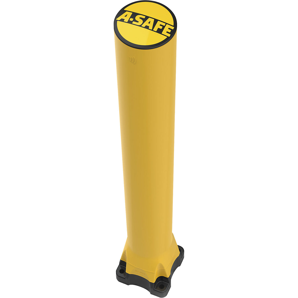 Monoplex crash protection bollard, polyurethane, yellow, HxØ 1135 x 130 mm.