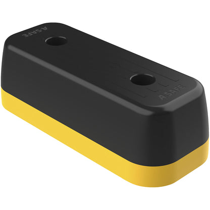 Monoplex StepGuard crash protection barrier, polyurethane, black/yellow, LxWxH 600 x 245 x 185 mm.