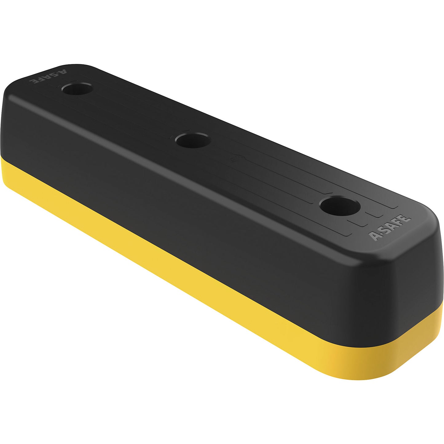 Monoplex StepGuard crash protection barrier, polyurethane, black/yellow, LxWxH 900 x 245 x 185 mm.