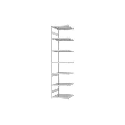 Boltless shelving unit, light duty, double-sided, HxWxD 3000 x 750 x 600 mm, grey, extension shelf unit.