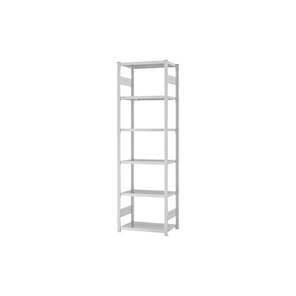 Boltless shelving unit, light duty, double-sided, HxWxD 2500 x 750 x 400 mm, grey, basic shelf unit.