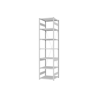 Boltless shelving unit, light duty, single-sided, HxWxD 3000 x 750 x 600 mm, grey, standard shelf unit.