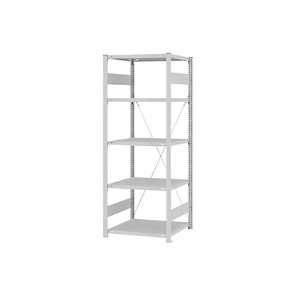 Boltless shelving unit, medium duty, single-sided, HxWxD 2000 x 750 x 600 mm, grey, standard shelf unit.