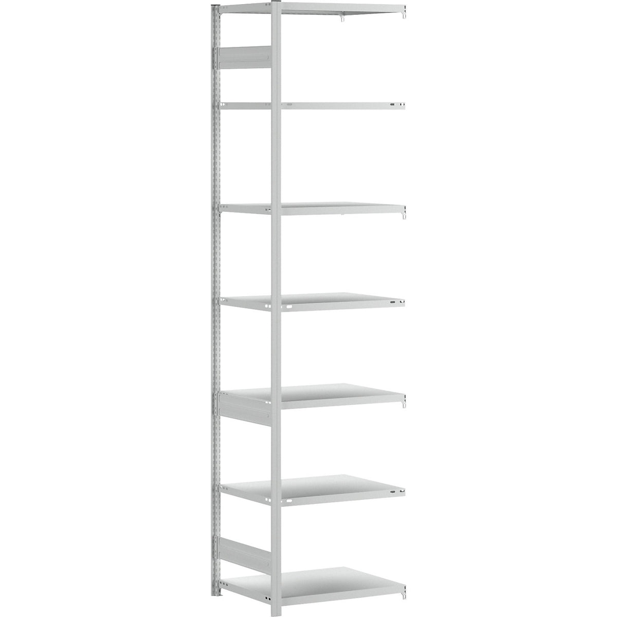 Boltless shelving unit, medium duty, double-sided, HxWxD 3000 x 750 x 600 mm, grey, extension shelf unit.