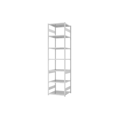 Boltless shelving unit, medium duty, double-sided, HxWxD 3000 x 750 x 600 mm, grey, standard shelf unit.