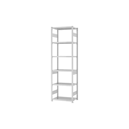 Boltless shelving unit, medium duty, double-sided, HxWxD 2500 x 750 x 400 mm, grey, basic shelf unit.