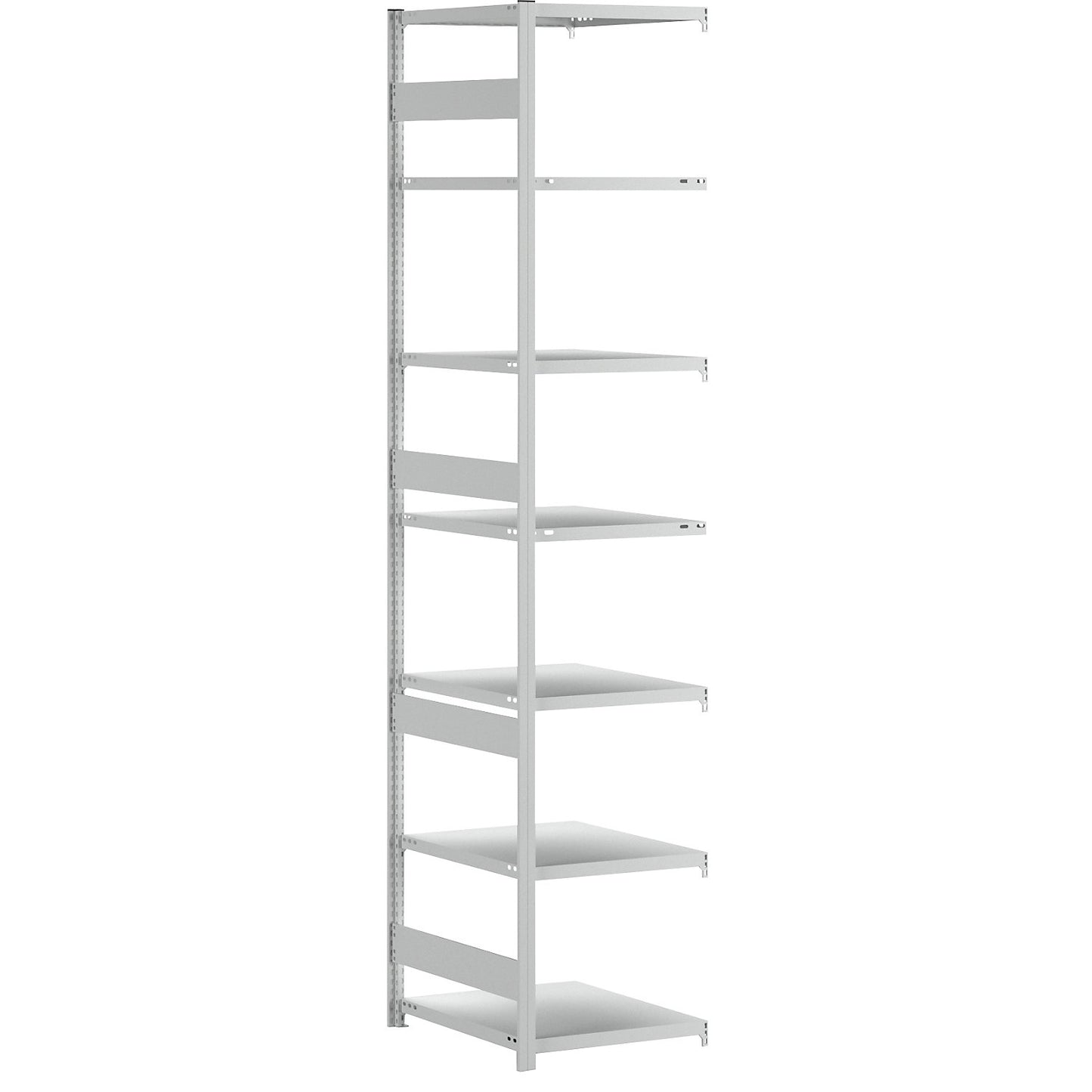 Heavy duty boltless shelving unit, double-sided, HxWxD 3000 x 750 x 600 mm, grey, extension shelf unit.