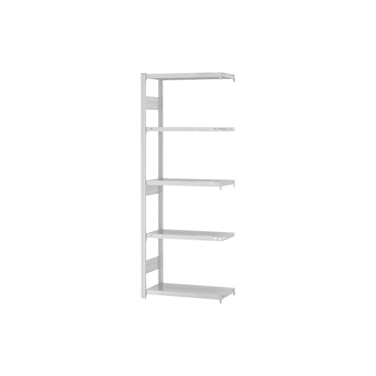 Heavy duty boltless shelving unit, double-sided, HxWxD 2000 x 750 x 300 mm, grey, extension shelf unit.