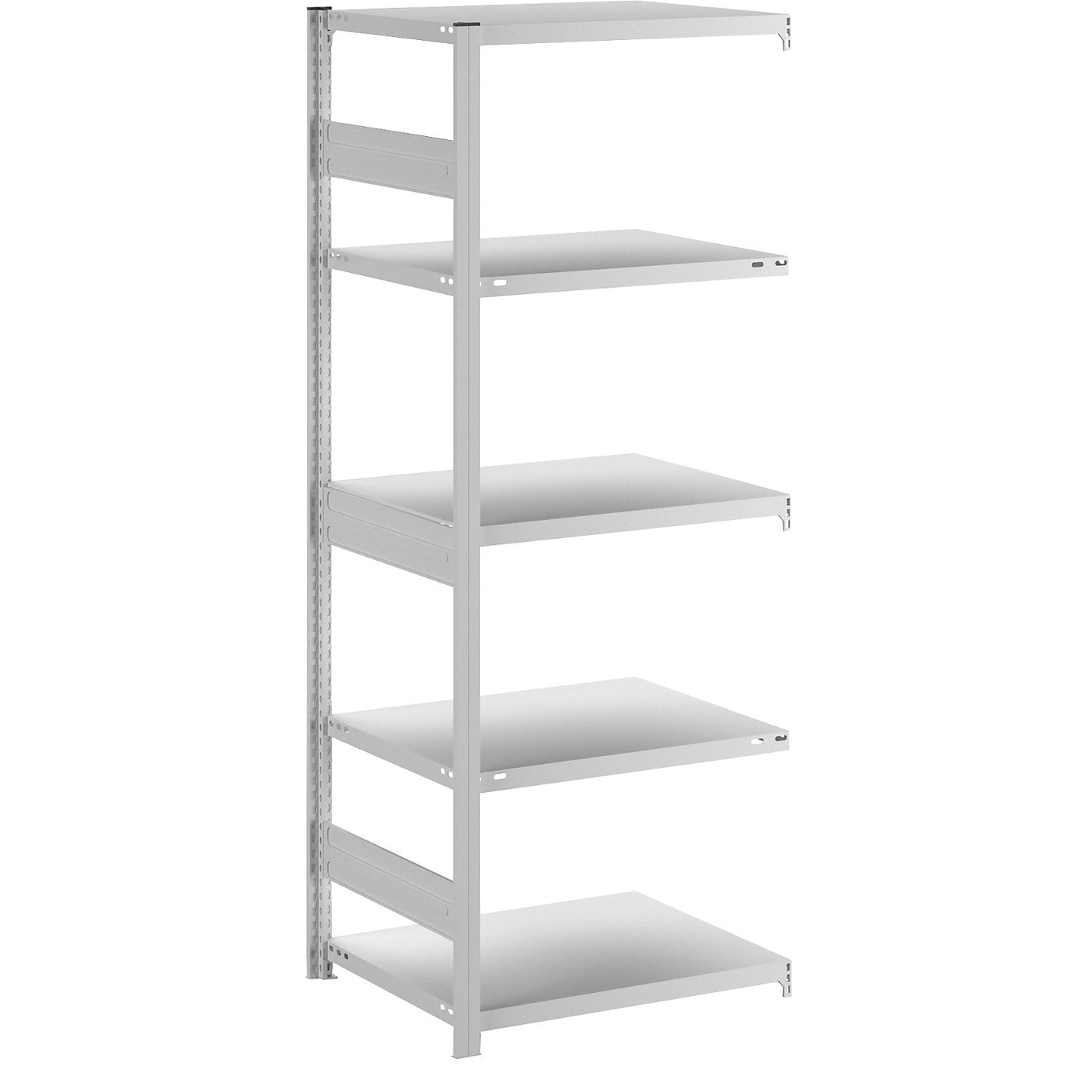 Heavy duty boltless shelving unit, double-sided, HxWxD 2000 x 750 x 600 mm, grey, extension shelf unit.