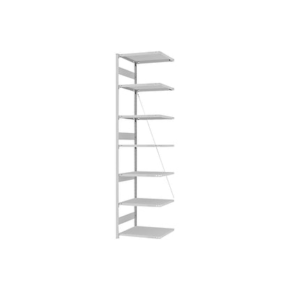 Heavy duty boltless shelving unit, single-sided, HxWxD 3000 x 750 x 600 mm, grey, extension shelf unit.