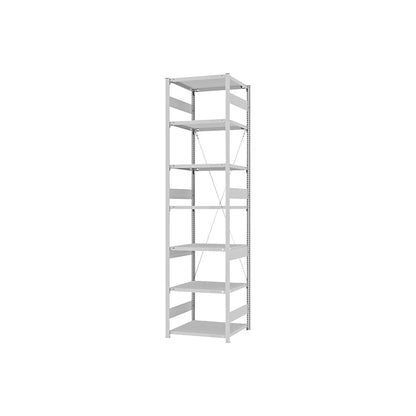 Heavy duty boltless shelving unit, single-sided, HxWxD 3000 x 750 x 600 mm, grey, standard shelf unit.