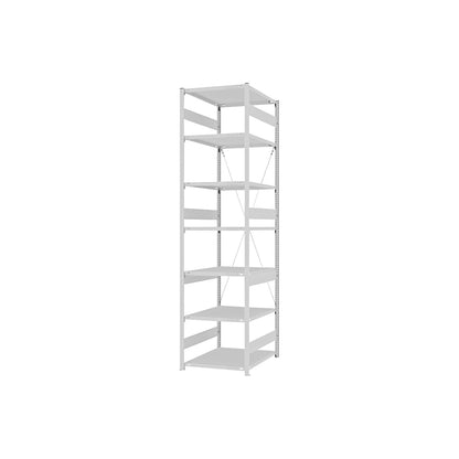 Heavy duty boltless shelving unit, single-sided, HxWxD 3000 x 750 x 800 mm, grey, standard shelf unit.