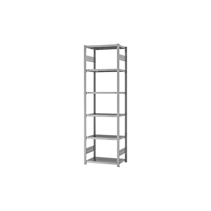 Boltless shelving unit, light duty, double-sided, HxWxD 2500 x 750 x 400 mm, zinc plated, standard shelf unit.