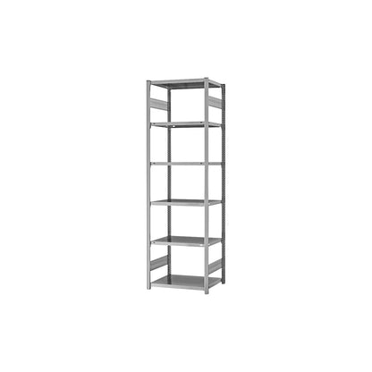 Boltless shelving unit, light duty, double-sided, HxWxD 2500 x 750 x 500 mm, zinc plated, standard shelf unit.