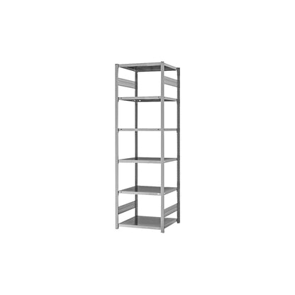 Boltless shelving unit, light duty, double-sided, HxWxD 2500 x 750 x 600 mm, zinc plated, standard shelf unit.