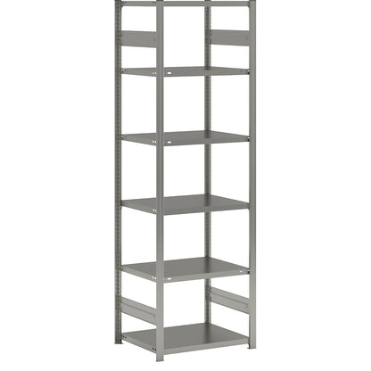 Boltless shelving unit, light duty, double-sided, HxWxD 2500 x 750 x 600 mm, zinc plated, standard shelf unit.