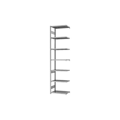 Boltless shelving unit, light duty, double-sided, HxWxD 3000 x 750 x 400 mm, zinc plated, extension shelf unit.