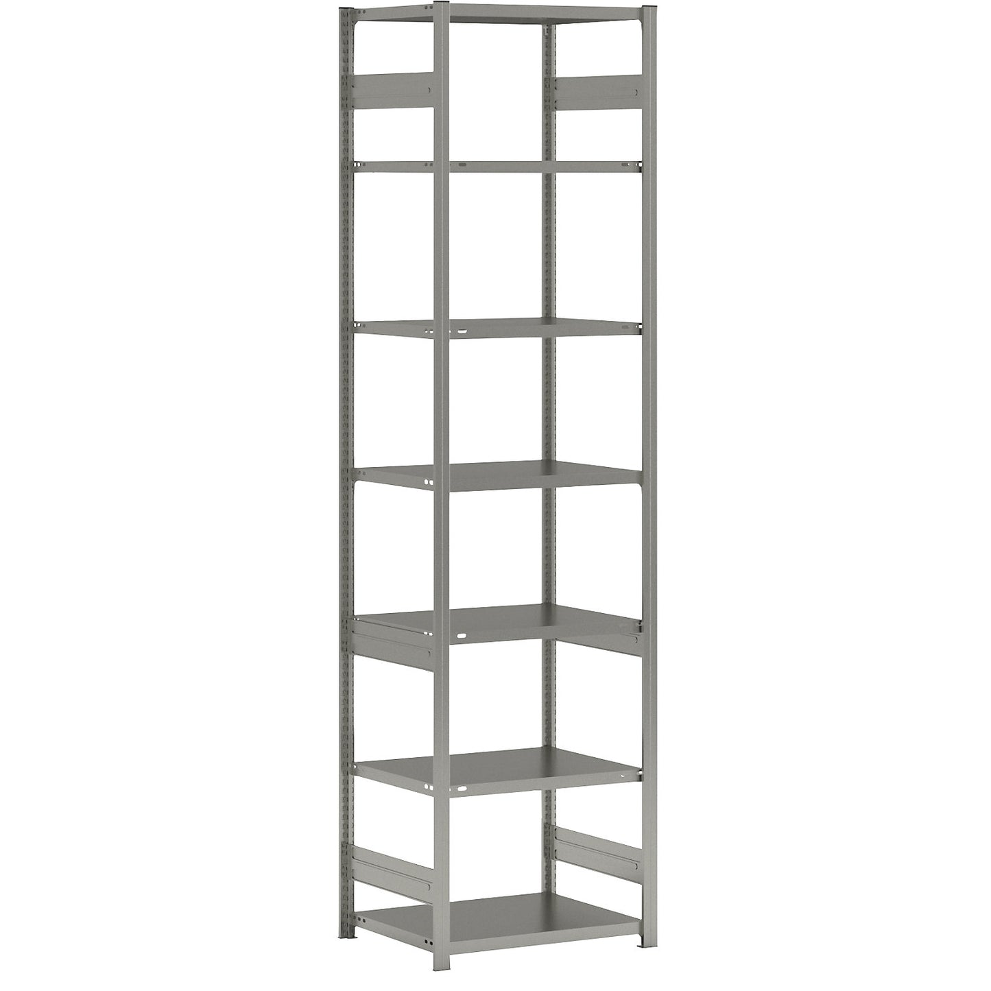 Boltless shelving unit, light duty, double-sided, HxWxD 3000 x 750 x 600 mm, zinc plated, standard shelf unit.