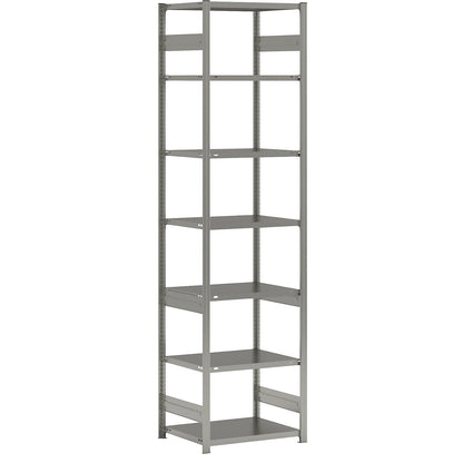 Boltless shelving unit, light duty, double-sided, HxWxD 3000 x 750 x 600 mm, zinc plated, standard shelf unit.