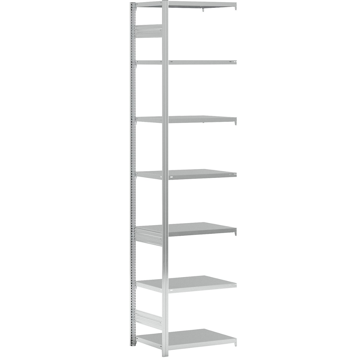 Boltless shelving unit, medium duty, double-sided, HxWxD 3000 x 750 x 600 mm, zinc plated, extension shelf unit.