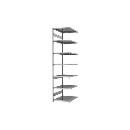 Boltless shelving unit, medium duty, double-sided, HxWxD 3000 x 750 x 800 mm, zinc plated, extension shelf unit.