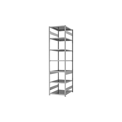 Boltless shelving unit, medium duty, double-sided, HxWxD 3000 x 750 x 800 mm, zinc plated, standard shelf unit.
