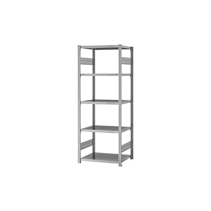 Boltless shelving unit, medium duty, double-sided, HxWxD 2000 x 750 x 500 mm, zinc plated, basic shelf unit.