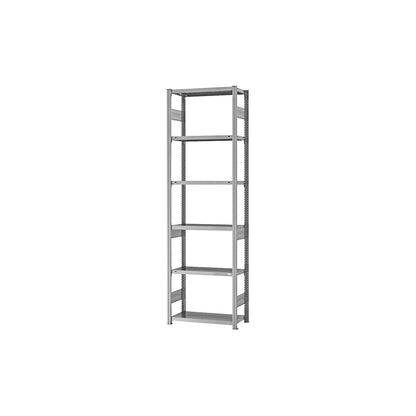Boltless shelving unit, medium duty, double-sided, HxWxD 2500 x 750 x 300 mm, zinc plated, standard shelf unit.