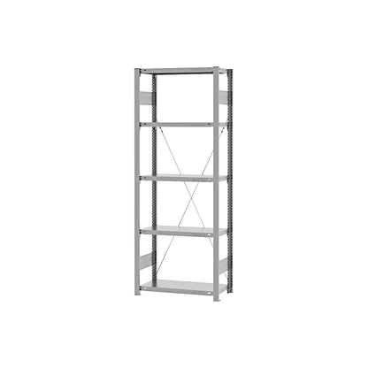Boltless shelving unit, medium duty, single-sided, HxWxD 2000 x 750 x 300 mm, zinc plated, standard shelf unit.