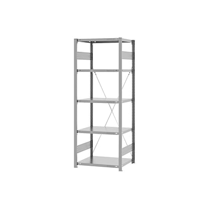 Boltless shelving unit, medium duty, single-sided, HxWxD 2000 x 750 x 500 mm, zinc plated, standard shelf unit.