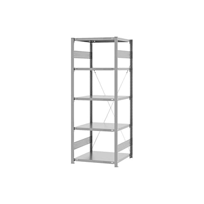 Boltless shelving unit, medium duty, single-sided, HxWxD 2000 x 750 x 600 mm, zinc plated, standard shelf unit.